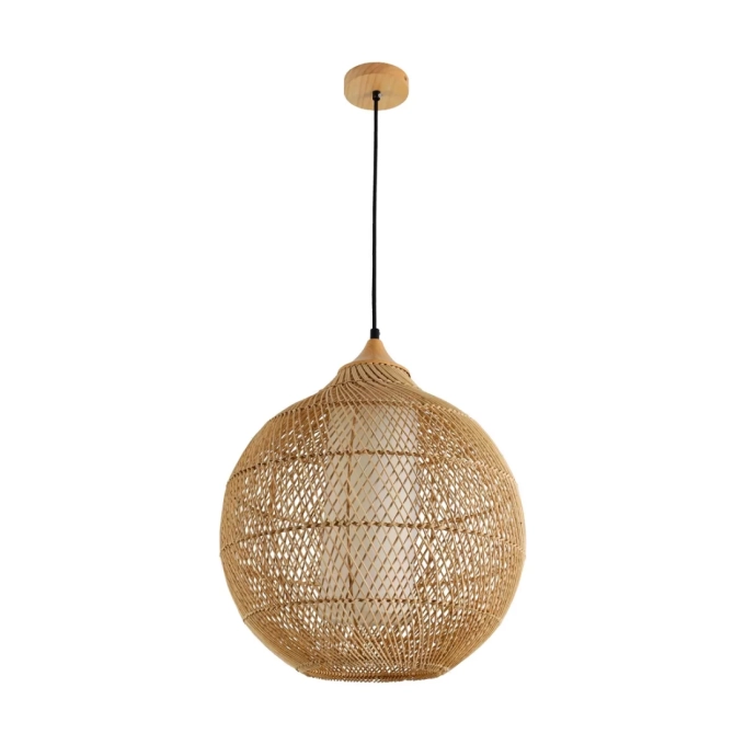 Pendente Skylight Ôtaki Rattan 1L E27 Ø400mm Cabo 3 metros SKY-4055
