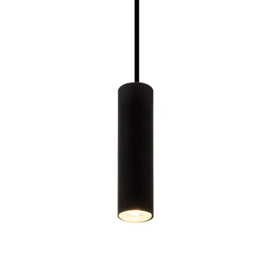 Pendente Itamonte Tubolare PRETO 1L E27 Ø53x145mm 464/15