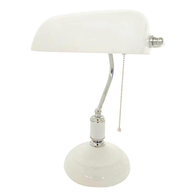 Luminária de Mesa GMH Banker Branco 1L E27 380x265mm Bivolt L-INGLESA-BRANCO