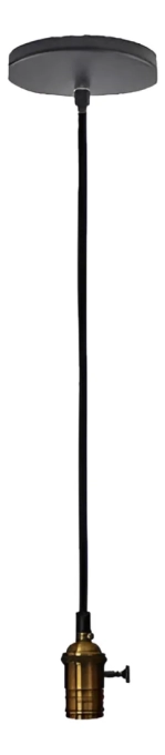 Pendente Nordecor Dusty Ouro Velho 1L E27 1800mm 2251