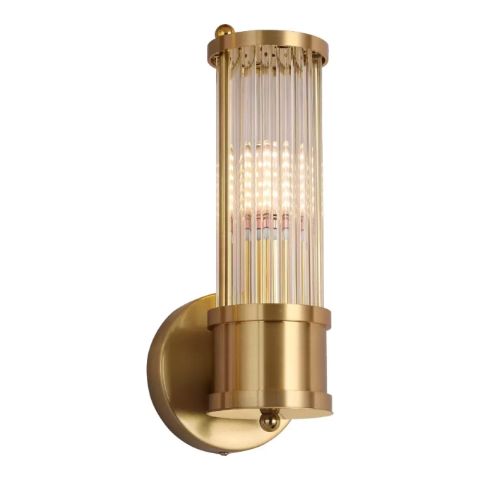 Arandela Sindora Alumínio Ouro Velho Vidro 1L E14 270x120mm DCB00277