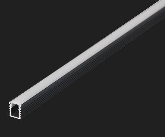 Perfil Sobrepor Nordecor Lite Preto 8x9mm Barra 3 metros 4316