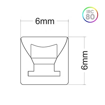 MiniNeon Flex Alpertone 6x6mm 3000K 8w/mt 12V 240 leds/mt IP65 (Rolo 25 metros) 011197

