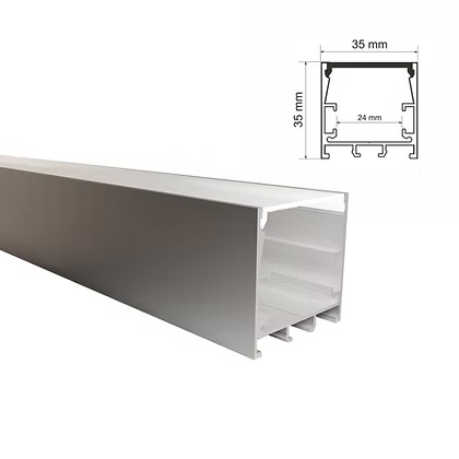 Perfil Sobrepor Alpertone Antares 35x35mm Barra 2 Metros 207A2P / 207B2P / 207P2P
