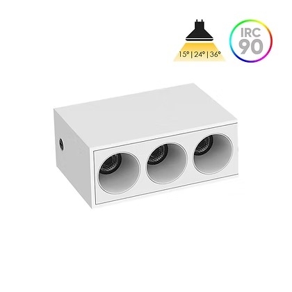 Spot Sobrepor Alpertone Vision Downlight 6 watts IRC90 Branco Bivolt 85x86x37mm
