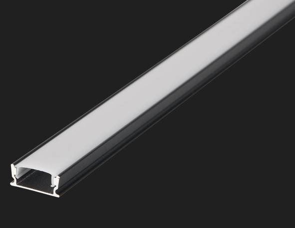 Perfil Sobrepor Nordecor Mov Preto 17x7mm Barra 3 metros 4332