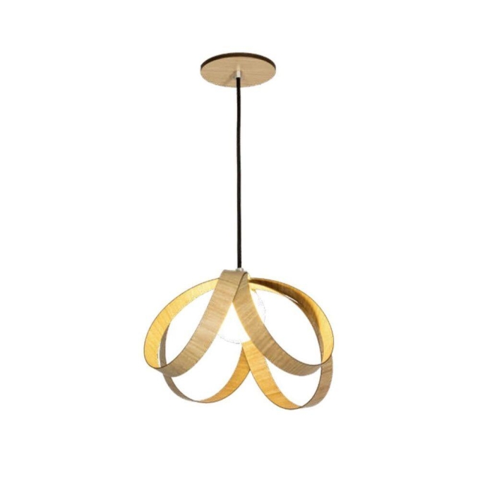 Pendente Classic Lar Flex Luck Madeira 1L G9 Ø280x190mm 1333
