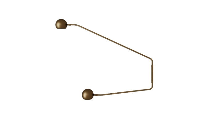 Arandela Foco Metallo Tavola Moon Articulada com Plug Externo 2L GU10 120x1002x821mm AR 178