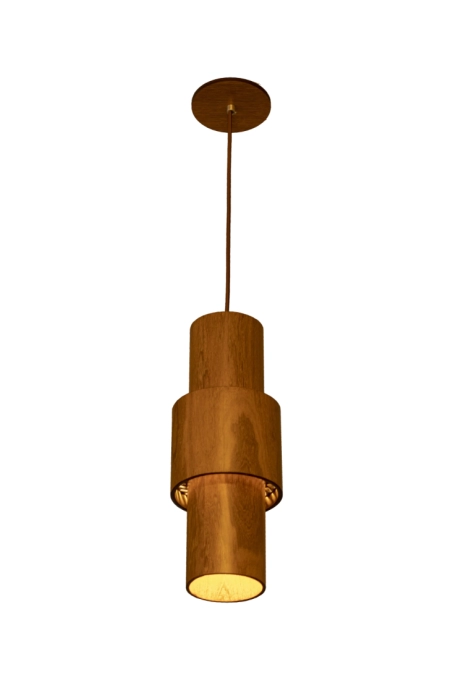 Pendente Classic Lar Saturno SL1532 Madeira 1L E27 Ø142x320mm 1211

