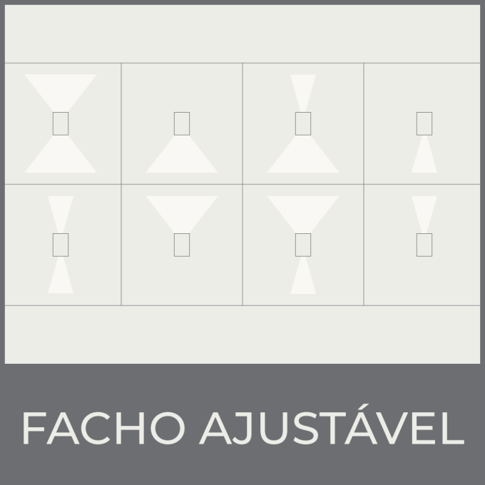 Arandela Germany Flip 2 Aletas Alumínio Facho Duplo 1L G9 IP43 131x90x90mm 