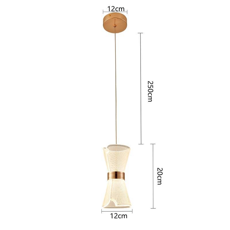 Pendente Nordecor Blie 6 watts 2700K Ouro Brilho Bivolt Ø120x200mm 2956