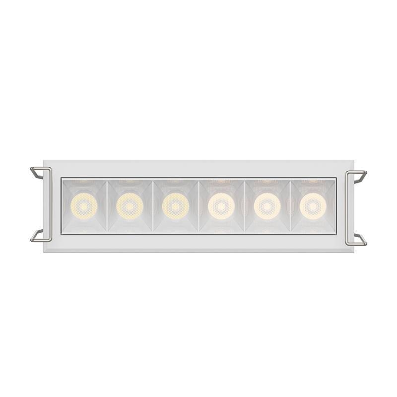 Embutido Nordecor Powerlux 6 Focos 8 watts Branco 2700K IRC97 36° Bivolt 109x32x40mm 80006
