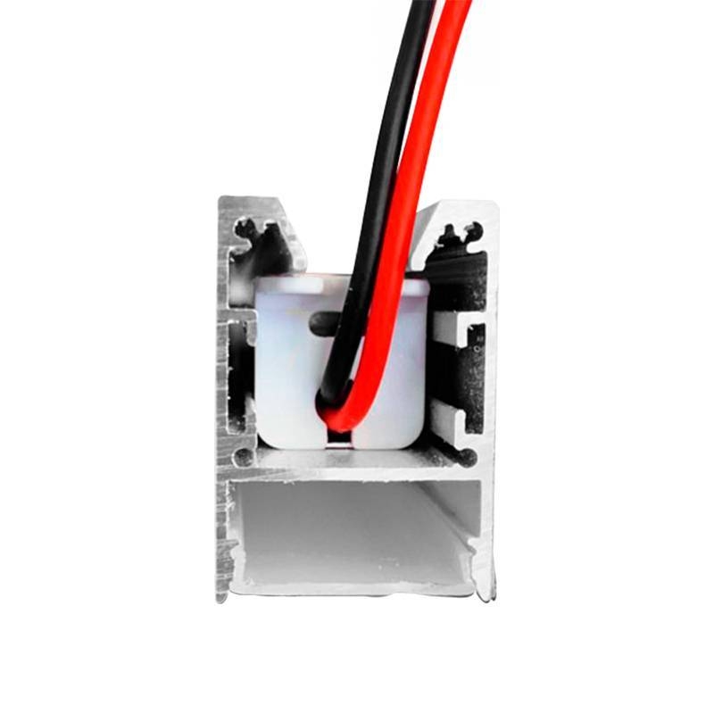 Perfil de Sobrepor Nordecor Fusy Branco 37x26mm Barra de 3 metros Alojamento para Fonte Slim 4205