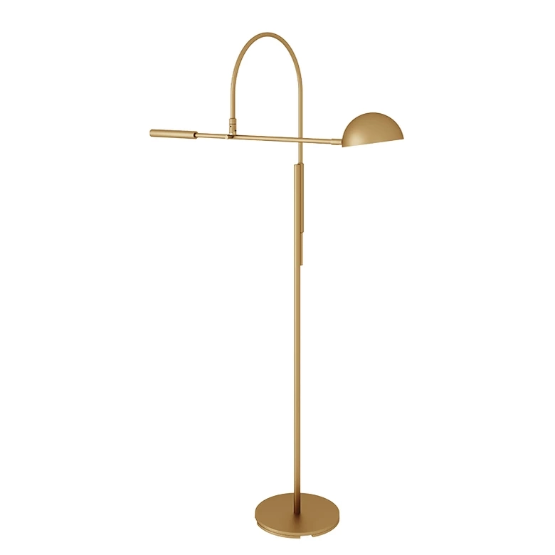Coluna Foco Metallo Solar Cúpula Bowl Articulada 1L G9 777x518x1423mm CO 330