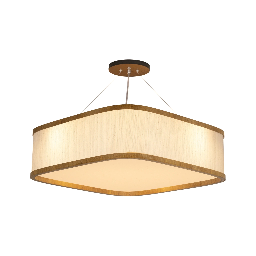 Pendente Classic Lar Soft Lamé C5517 Madeira 5L E27 170x550x550mm 1193

