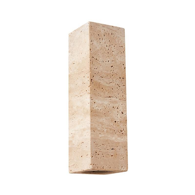 Arandela Nordecor Tivo Retangular 2L MR16 Mármore Travertino 65x230mm 90008