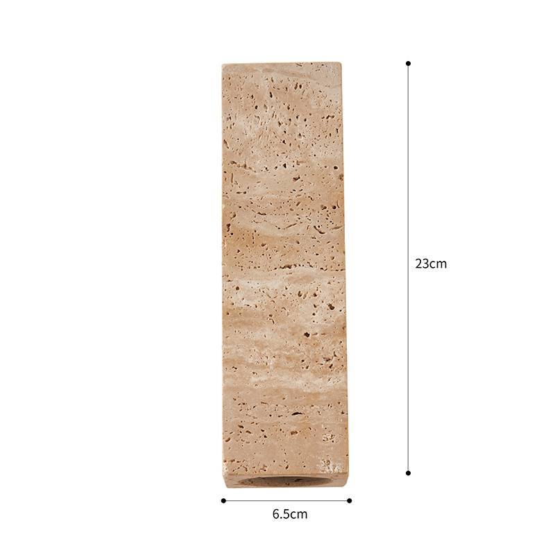 Arandela Nordecor Tivo Retangular 2L MR16 Mármore Travertino 65x230mm 90008