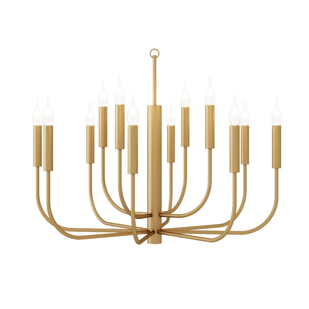 Pendente Foco Metallo Amália 12 Braços 12L E14 Ø900x700mm LU 448 