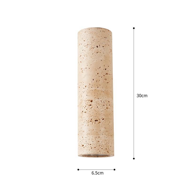 Arandela Nordecor Tivo Tub 2L MR16 Mármore Travertino Ø65x300mm 90011