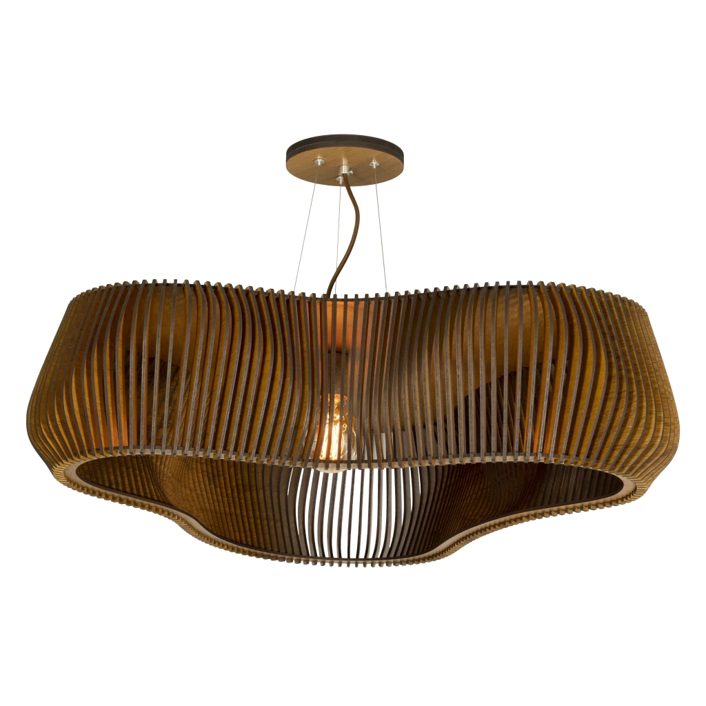 Pendente Classic Lar Ripado Orgânico 70 1L E27 Ø700x170mm 1310