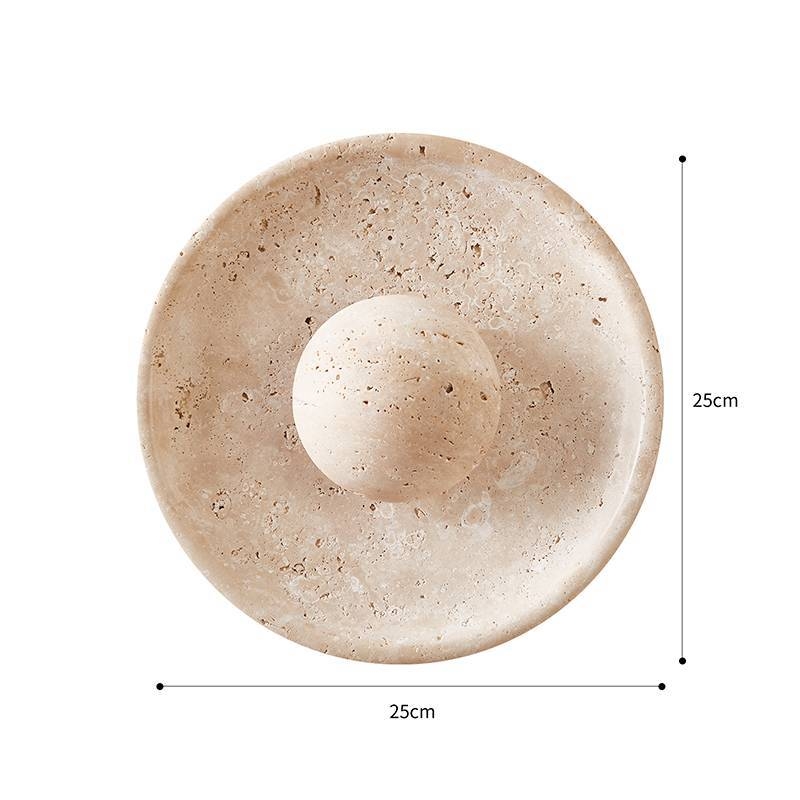Arandela Nordecor Tivo Orb 8 watts 3000K IRC97 Mármore Travertino Ø250mm 90009 PREN
