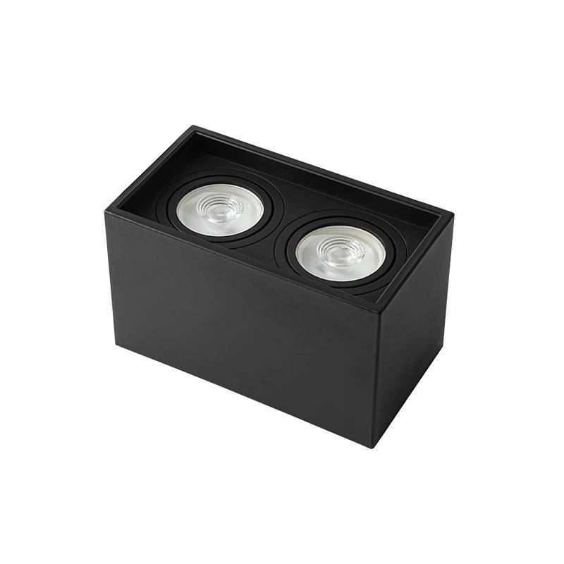 Spot Sobrepor Nordecor Loyo 2L PAR20 Preto 216x120x130mm 6987