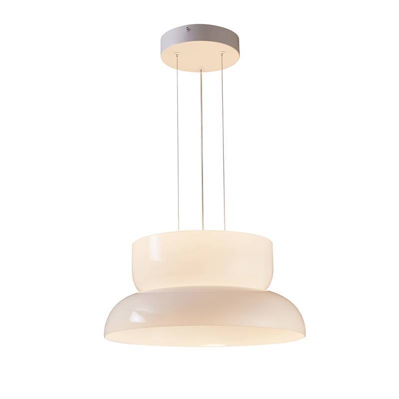 Pendente Nordecor Dommi 20 watts 2700K IRC97 Vidro Branco Ø430x200mm 90002