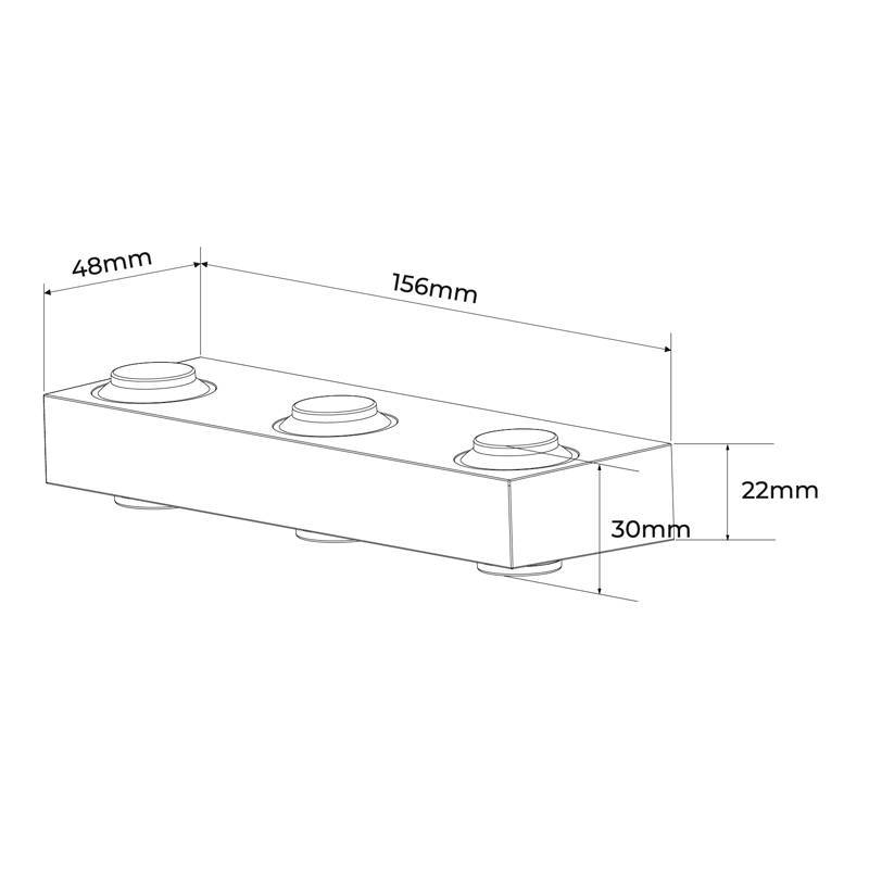 Arandela Nordecor Flou Tri 6 watts 2700K 40° IP65 Branco 156x48x30mm 2982
