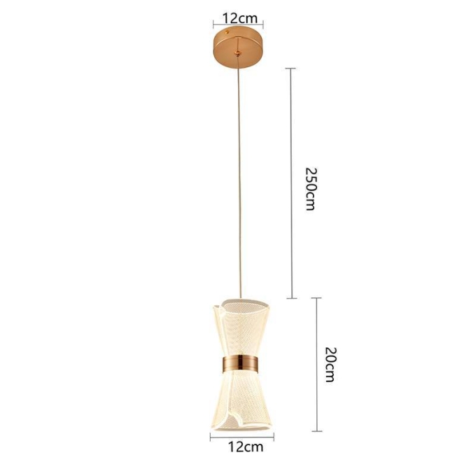 Pendente Nordecor Blie 6 watts 2700K Ouro Brilho Bivolt Ø120x200mm 2956