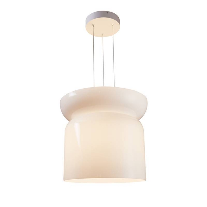 Pendente Nordecor Dommi 20 watts 2700K IRC97 Vidro Branco Ø430x400mm 90000