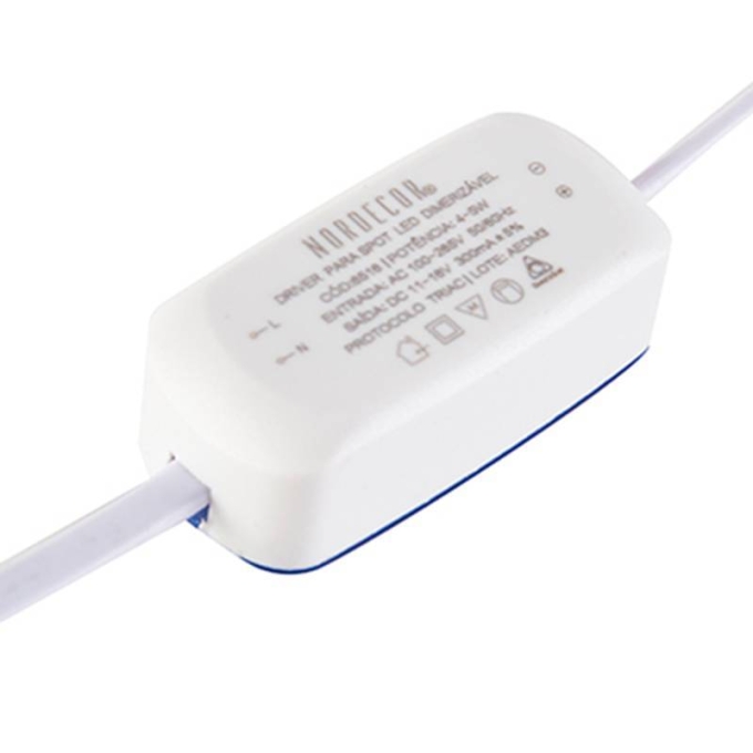 Driver Nordecor Dimerizável Triac para Spots 4-5 watts 11-16V 300MA 6516