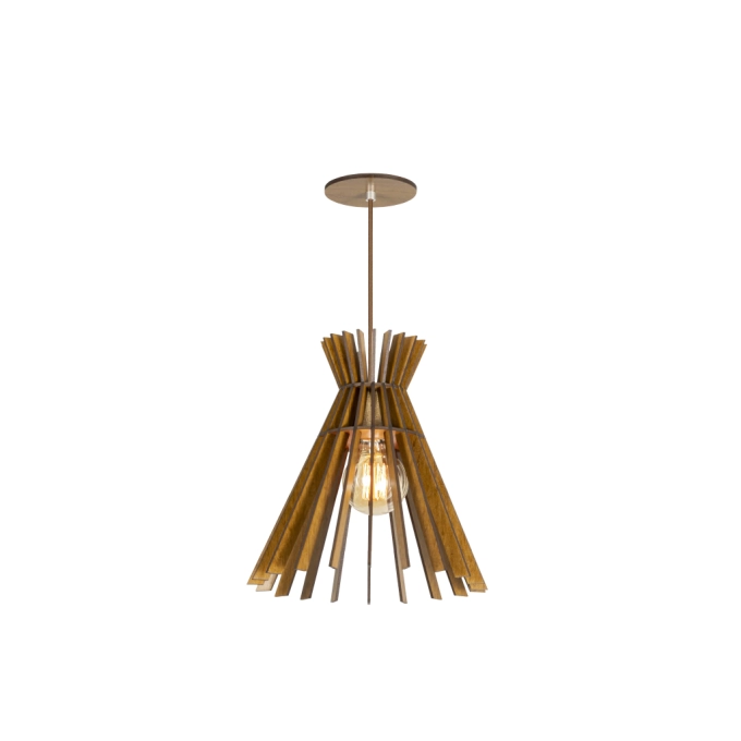 Pendente Classic Lar Ripada Catedral 1L E27 Ø280x300mm 1062