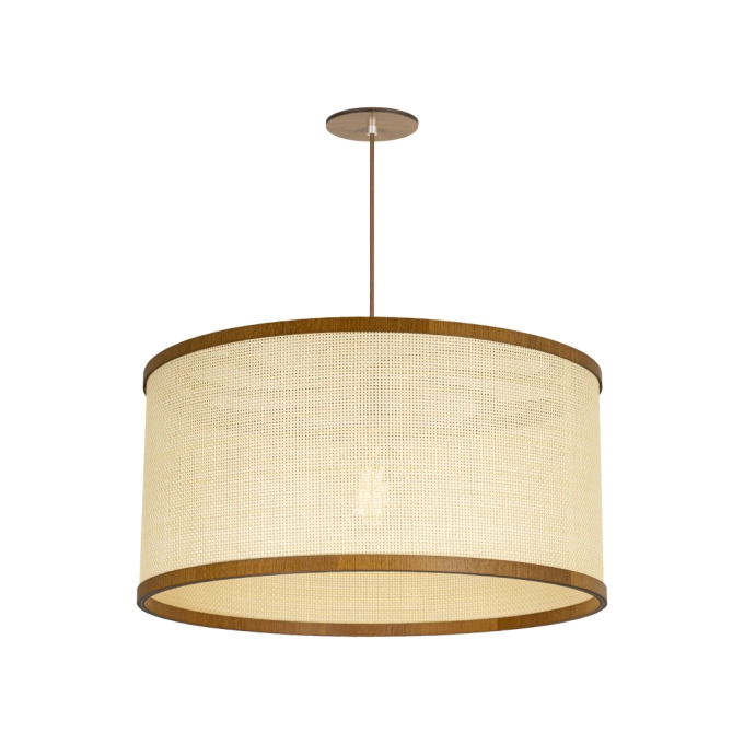 Pendente Classic Lar Palha Leve PL5528 Extra Madeira 3L E27 Ø550x280mm 1324

