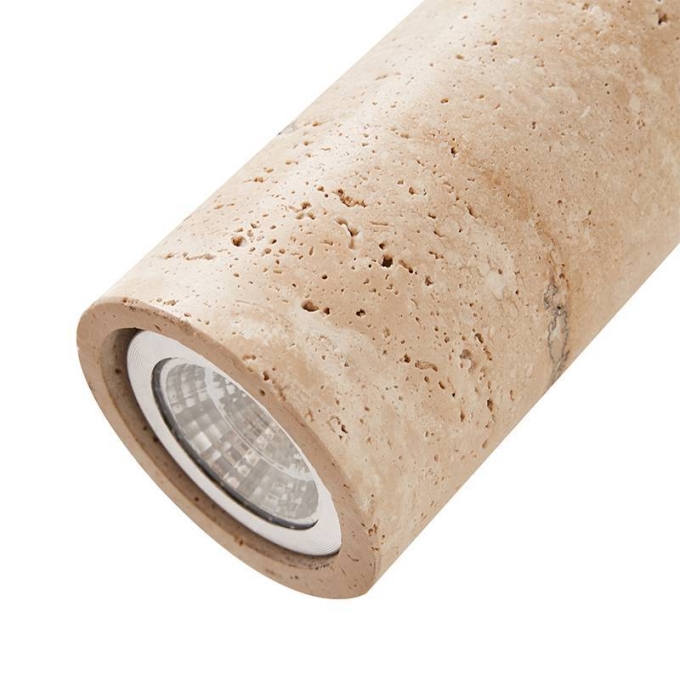 Arandela Nordecor Tivo Tub 1L MR16 Mármore Travertino Ø65x160mm 90010