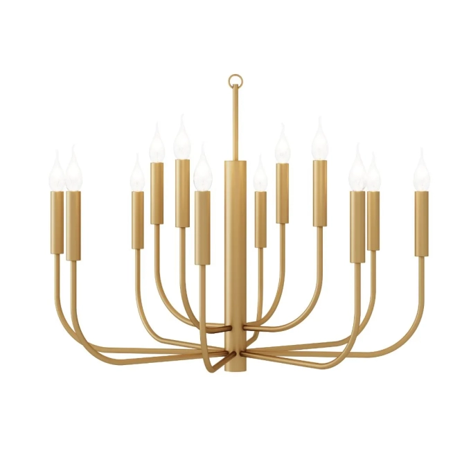 Pendente Foco Metallo Amália 12 Braços 12L E14 Ø900x700mm LU 448 