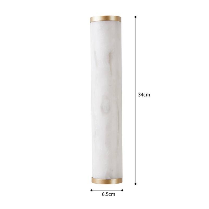 Arandela Nordecor Mavy Metal Dourado e Marmore 12 watts 3000K IRC97 Ø65x340mm 90013