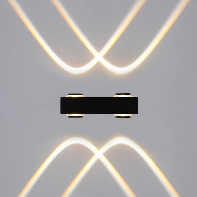Arandela Nordecor Flou Duo 4 watts 2700K 40° IP65 Preto 96x48x30mm 2981