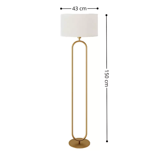 Coluna Foco Metallo Bianchi 1L E27 Ø430x1504mm CO 326 