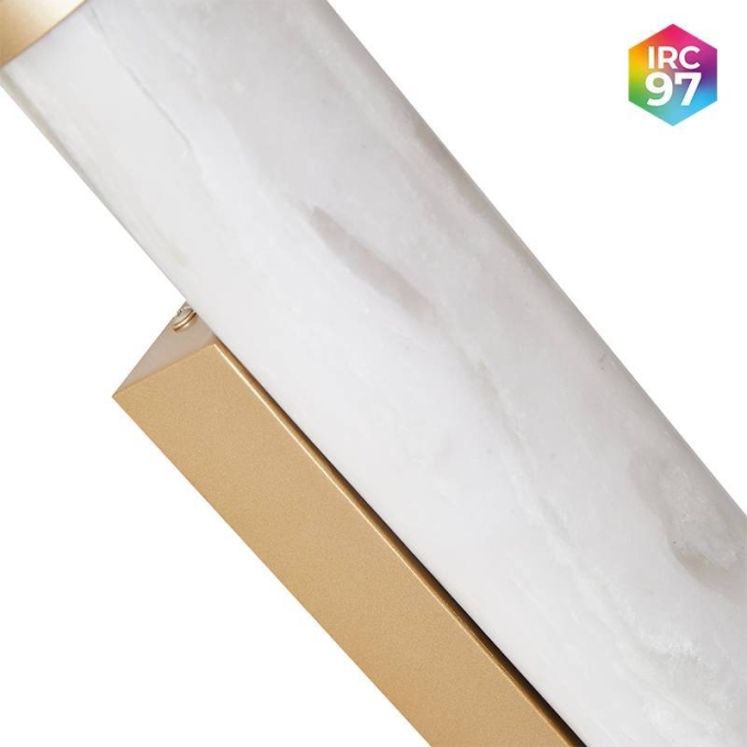 Arandela Nordecor Mavy Metal Dourado e Marmore 12 watts 3000K IRC97 Ø65x340mm 90013