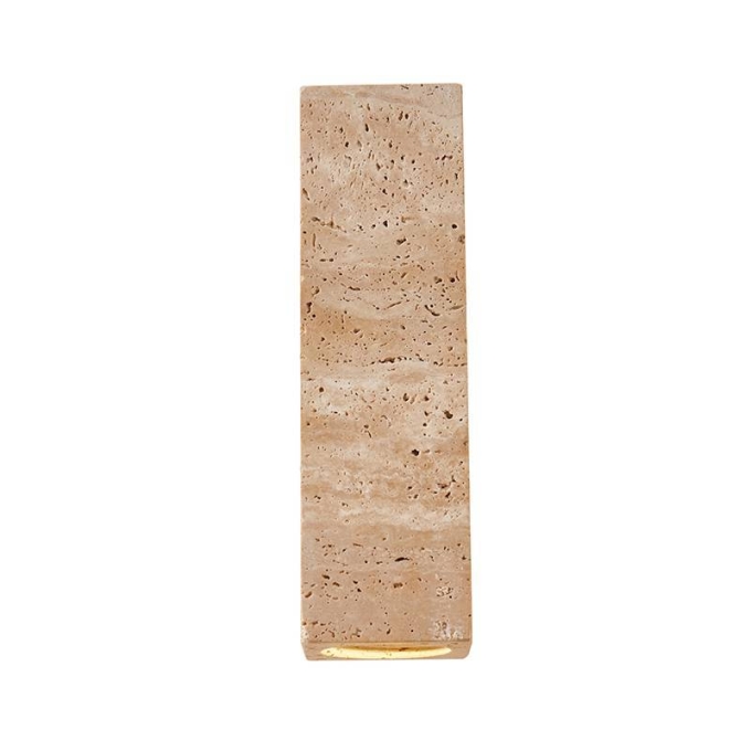 Arandela Nordecor Tivo Retangular 2L MR16 Mármore Travertino 65x230mm 90008