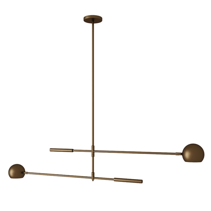 Pendente Foco Metallo Astro Duplo Cúpula Moon 2L GU10 1411x120x1067mm PE 528/80 