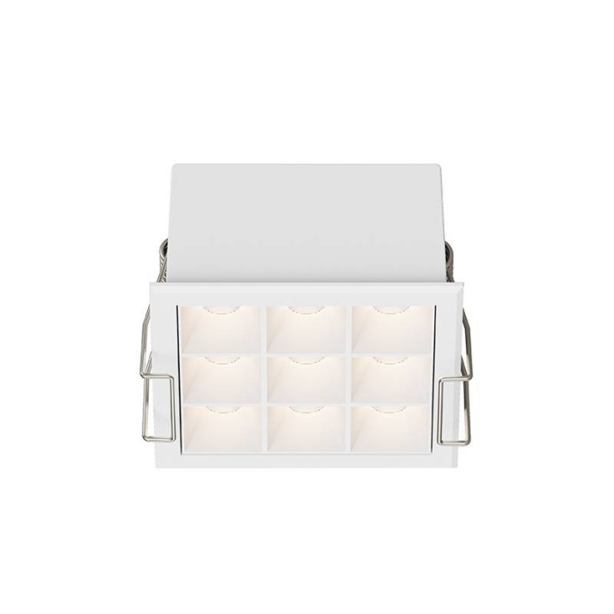 Embutido Nordecor Powerlux 9 Focos 12 watts Branco 2700K IRC97 36° Bivolt 71x71x40mm 80015