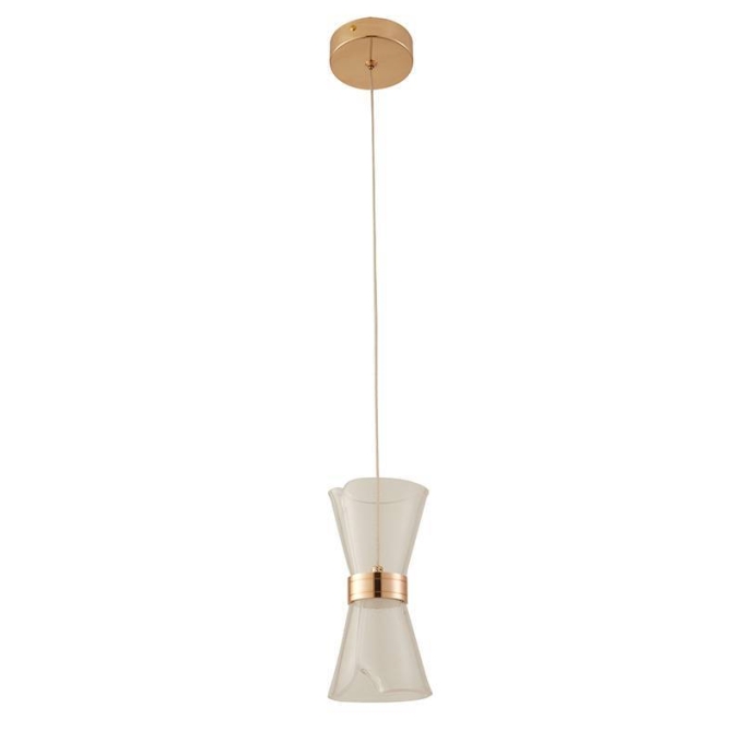 Pendente Nordecor Blie 6 watts 2700K Ouro Brilho Bivolt Ø120x200mm 2956