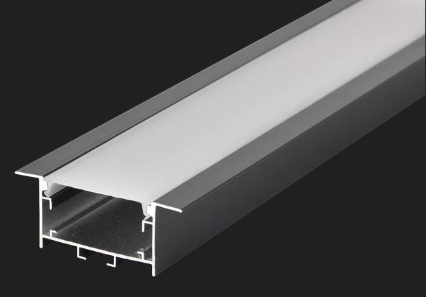 Perfil Embutir Nordecor Vast Preto 50x20mm Barra 2 metros 4342
