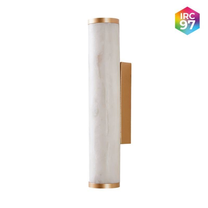 Arandela Nordecor Mavy Metal Dourado e Marmore 12 watts 3000K IRC97 Ø65x340mm 90013