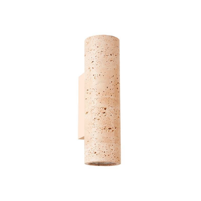 Arandela Nordecor Tivo Tub 2L MR16 Mármore Travertino Ø65x300mm 90011