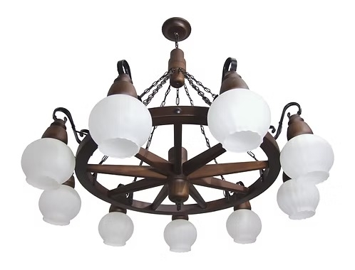 Lustre Luminárias Muller Roda de Carroça 9L E27 Ø1000x950mm 609