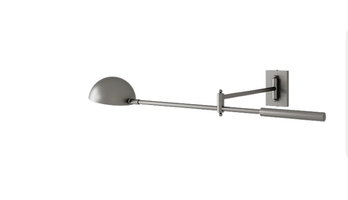 Arandela Foco Metallo Astro Cúpula Bowl Articulada 1L G9 782x443x120mm AR 150