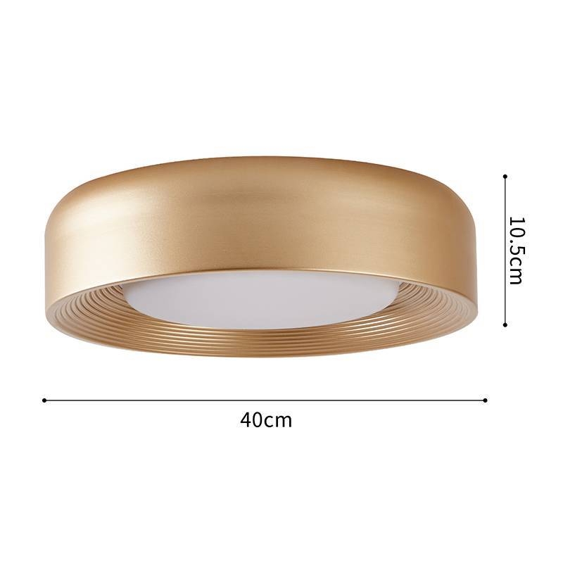 Plafon Nordecor Veta 24 watts Multitemperatura Dourado Ø400x105mm 90020