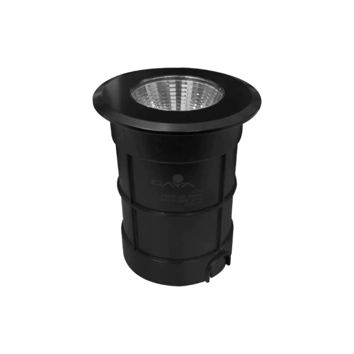 Embutido de Solo Gaya 6 watts 3000K IP67 Cob Preto IP67 24° Bivolt Ø89x99mm 3366